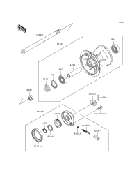Front Hub@ (Kdx250-D2/D3/D4)