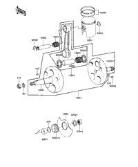 Crankshaft/Piston/Rotary Valve ('82-'83