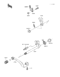 Gear Change Mechanism ('83 Kx250-C1)