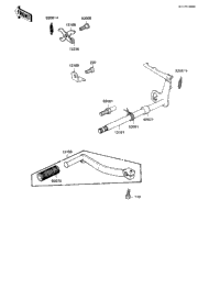 Gear Change Mechanism ('82-'83 Ke175-D4/