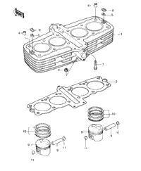 Cylinder/Pistons ('80-'81 C1/C2)