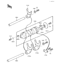 Gear Change Drum & Forks