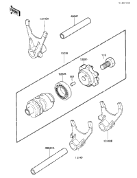 Gear Change Drum & Forks