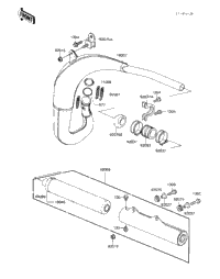 Muffler ('83 Kx250-C1)