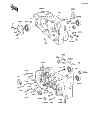 Crankcase ('82-'83 Ke175-D4/D5)