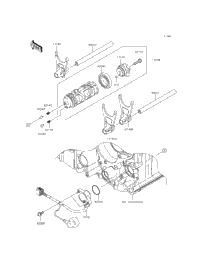 Gear Change Drum/Shift Fork(S)