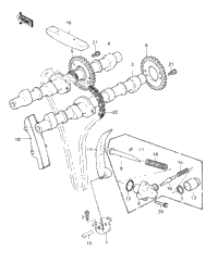 Camshafts/Chain/Tensioner ('80-'81 C1/C2