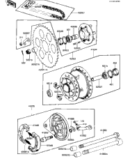 Rear Hub/Brake/Chain ('82-'83 A9/A10)