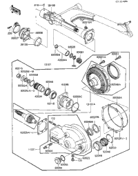 Drive Shaft/Final Gears (Kz550-F1)