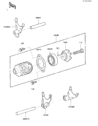 Gear Change Drum & Forks