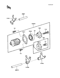 Gear Change Drum/Shift Fork(S)