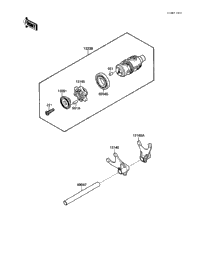 Gear Change Drum/Shift Fork(S)