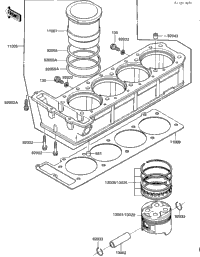 Cylinder/Pistons (E/No. 030894-)