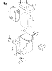 Air Cleaner ('80-'81 Ke175-D2/D3)