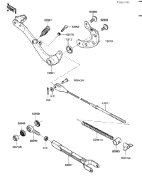 Brake Pedal/Torque Link ('84 Kx250-C2)