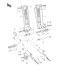 Swing Arm/Shock Absorbers ('80-'81 A7/A8