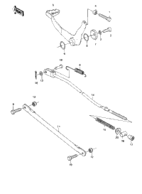 Brake Pedal/Torque Link ('80-'81 Ke175-D