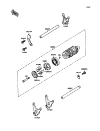 Gear Change Drum/Shift Fork(S)