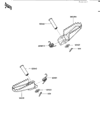Footrests ('84 Kx250-C2)