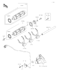 Gear Change Drum/Shift Fork(S)