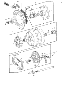 Rear Hub/Brake/Chain ('80-'81 Ke175-D2/D