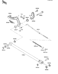 Brake Pedal/Torque Link ('84 Kx80-E2)