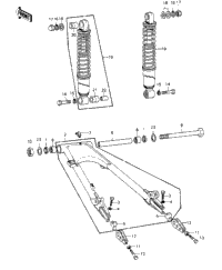 Swing Arm/Shock Absorbers ('80-'81 C1/C2