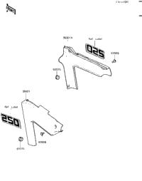Side Covers ('84 Kx250-C2)