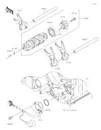Gear Change Drum/Shift Fork(S)