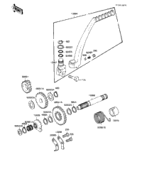 Kickstarter Mechanism ('82-'83 Ke175-D4/