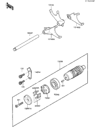 Gear Change Drum & Forks