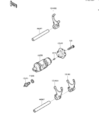 Gear Change Drum & Forks