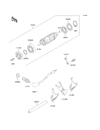 Gear Change Drum/Shift Fork(S)