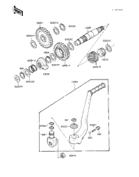 Kickstarter Mechanism ('83 Kx250-C1)