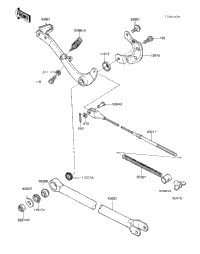 Brake Pedal/Torque Link ('83 Kx250-C1)