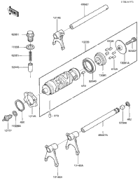 Gear Change Drum & Forks