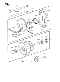 Front Hub/Brake ('82-'83 Ke175-D4/D5)