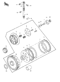 Clutch ('80-'81 Ke175-D2/D3)