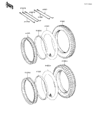 Wheels/Tires ('82-'83 Ke175-D4/D5)