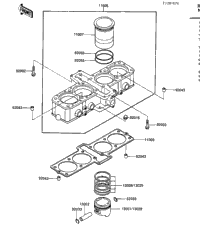 Cylinder/Pistons (E/No.037153-)