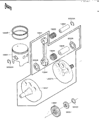 Crankshaft/Piston ('84 Kx250-C2)