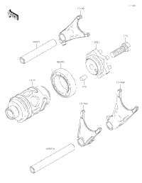 Gear Change Drum/Shift Fork(S)
