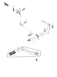 Gear Change Mechanism ('80-'81 Ke175-D2/
