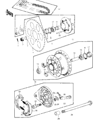 Rear Hub/Brake/Chain ('80-'81 A7/A8)