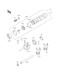 Gear Change Drum/Shift Fork(S)