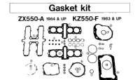 Gasket Kit Zx550-A 1984 & Up Kz550-F 198