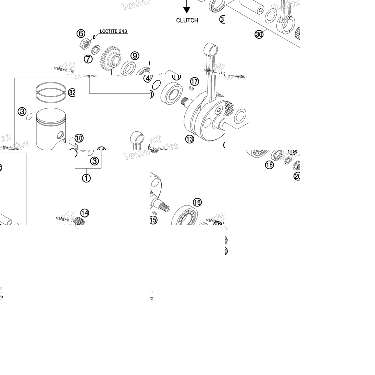 Crankshaft, Piston