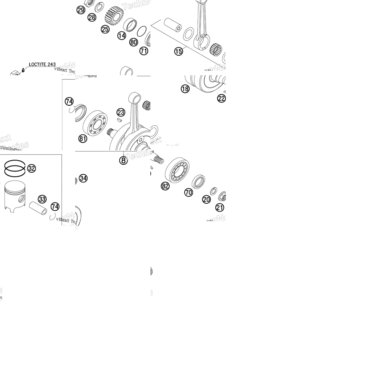 Crankshaft, Piston