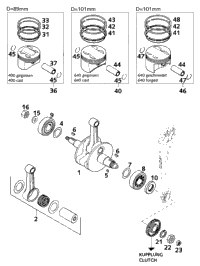 Crankshaft, Piston