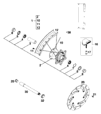 Front Wheel Sx, Exc